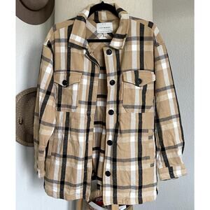 Lucky Brand Oversized Plaid Shacket - Women's Medium